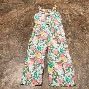 Cat & Jack Floral Print Sleeveless Jumpsuit in Pink, Yellow, Teal, Olive